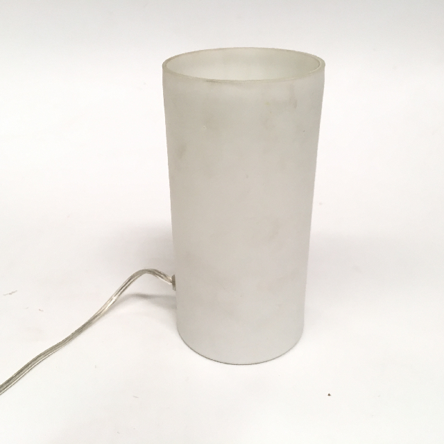 LAMP, Table Lamp - Glass, White Frosted Cylinder